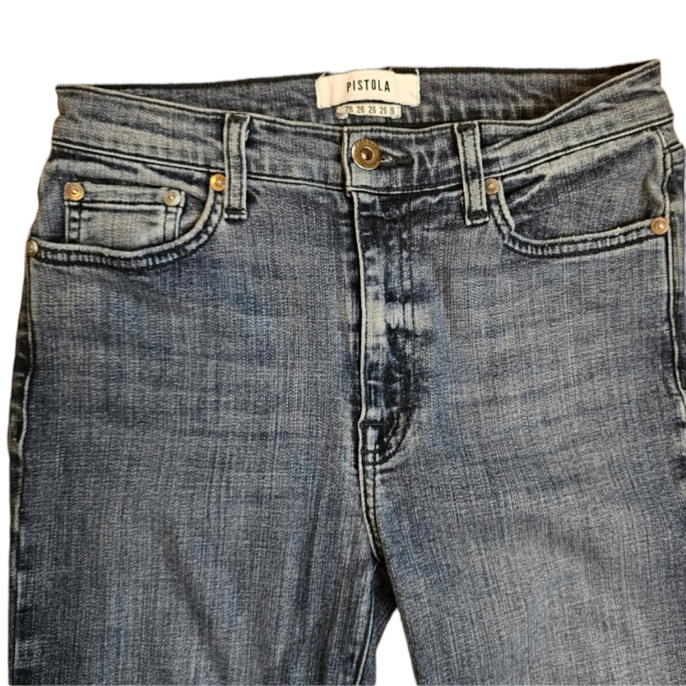 PISTOLA Women's Mid Rise Frayed Hem Skinny Jeans Size 26 - Picture 9 of 14